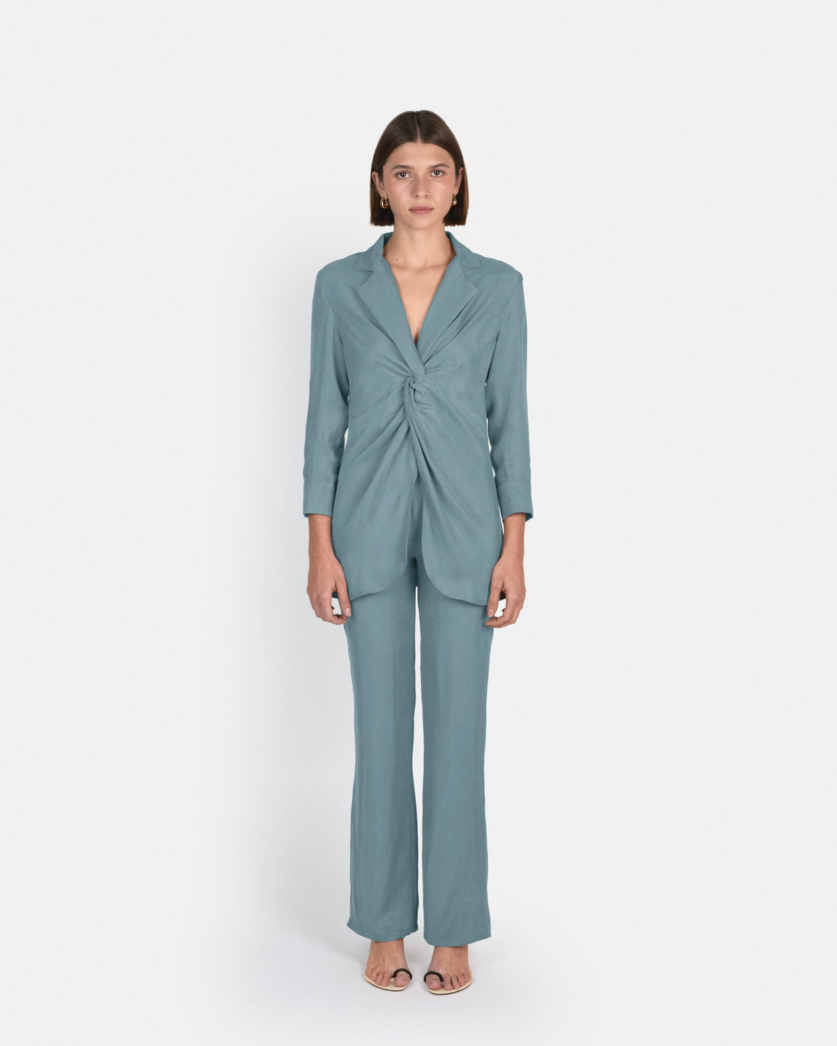 Pantalón Selene de tiro alto en cupro