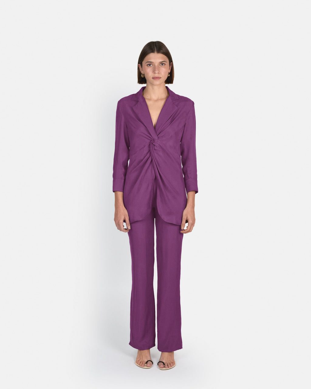 Pantalón Selene de tiro alto en cupro