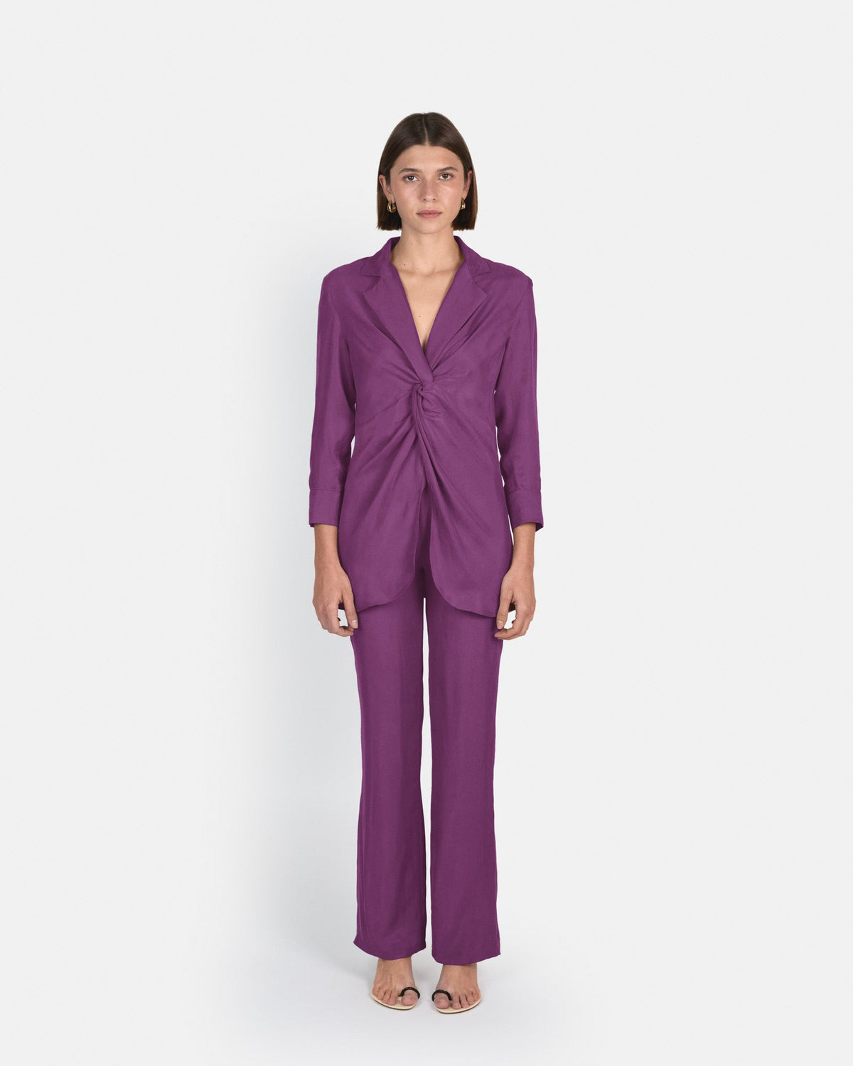 Pantalón Selene de tiro alto en cupro