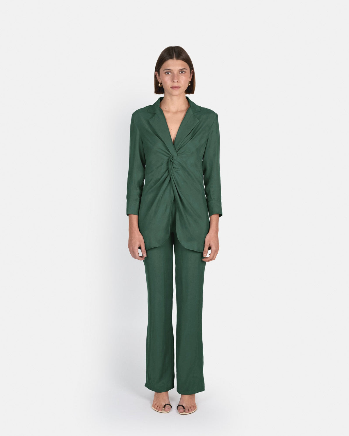 Pantalón Selene de tiro alto en cupro