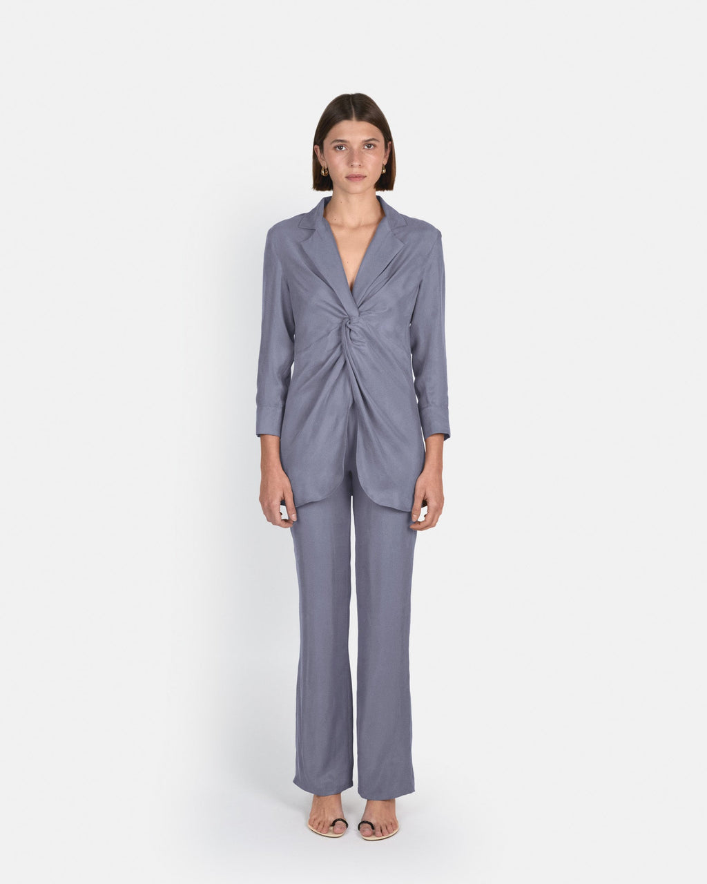 Pantalón Selene de tiro alto en cupro