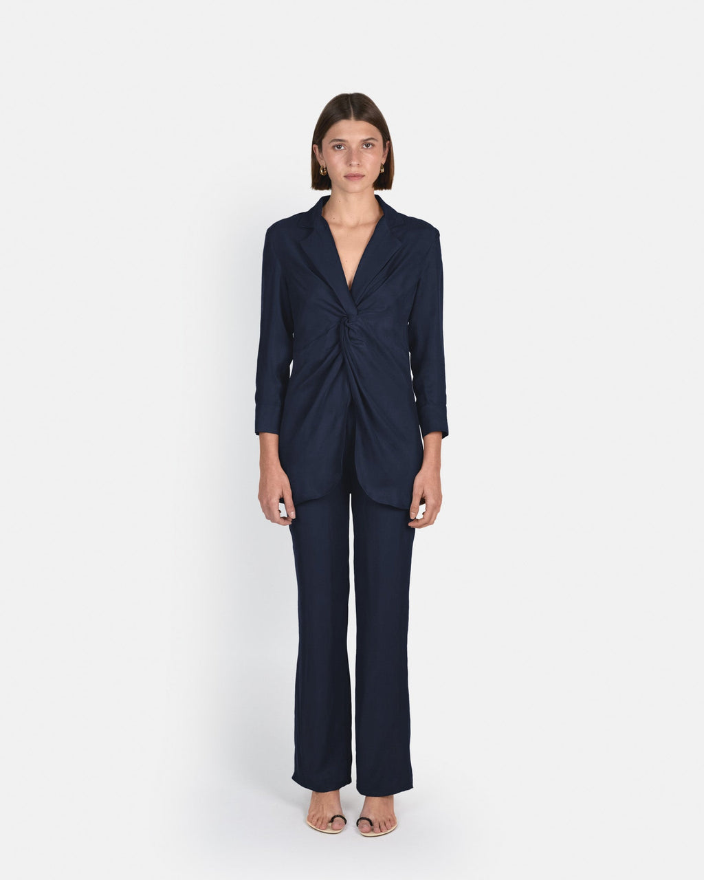 Pantalón Selene de tiro alto en cupro