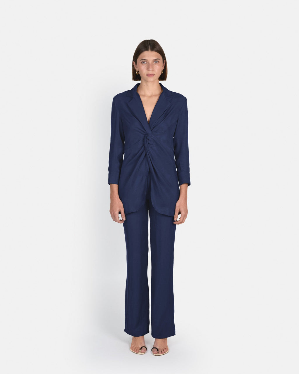 Pantalón Selene de tiro alto en cupro