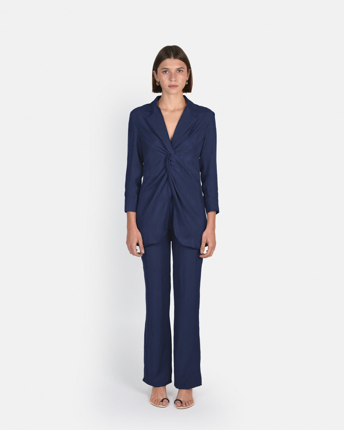 Pantalón Selene de tiro alto en cupro