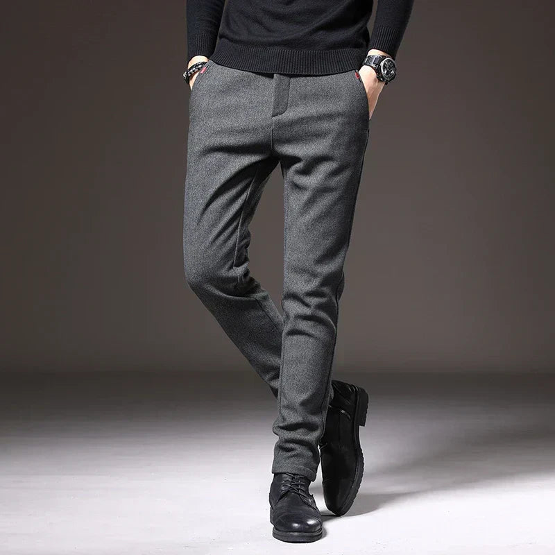 Pantalón de vestir slim fit elástico para hombre