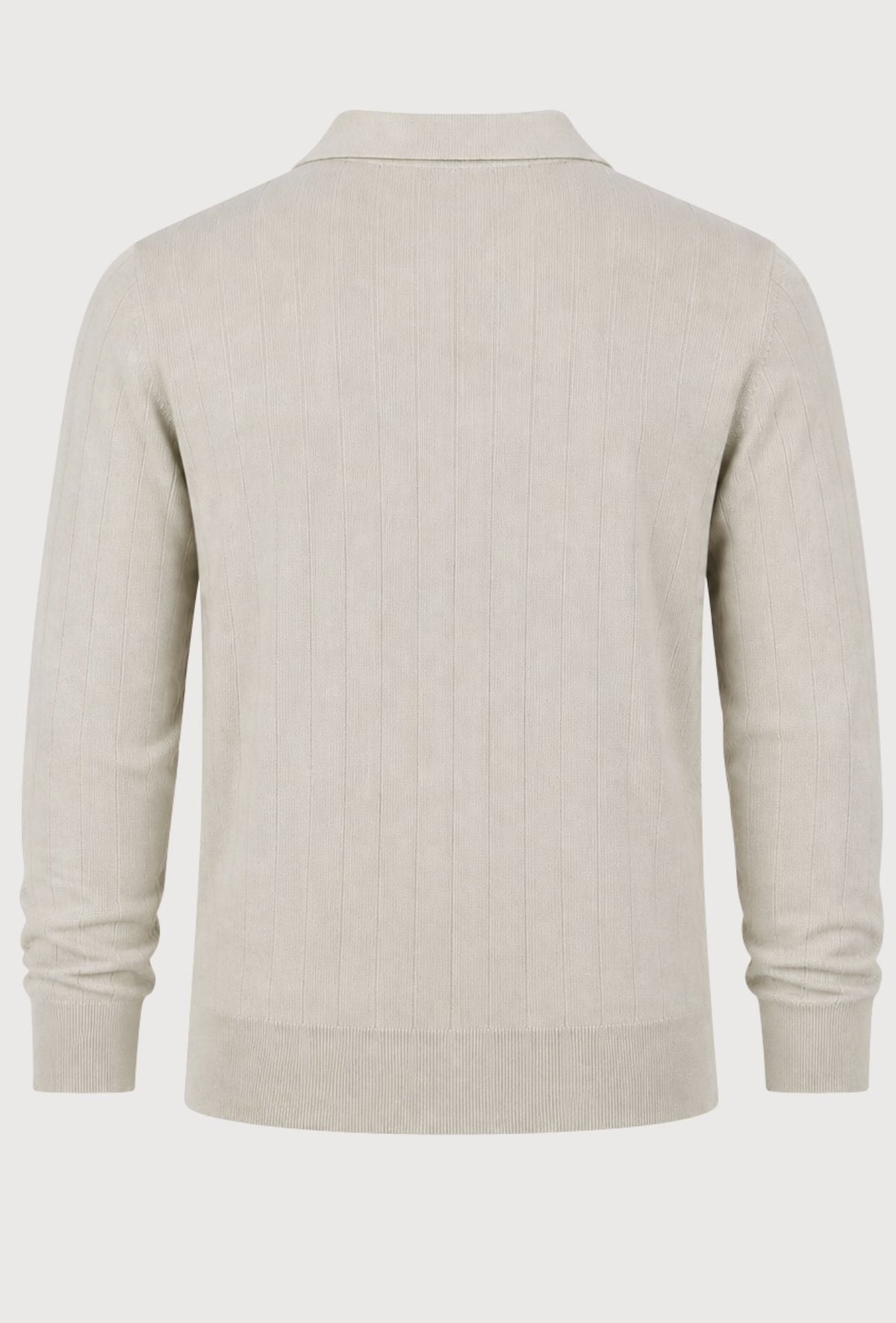 Polo de hombre Dresserd color arena en punto de canalé